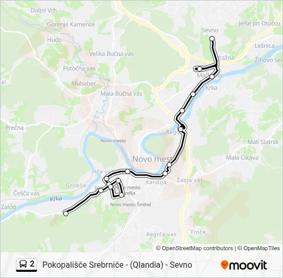 2 Bus Line Map