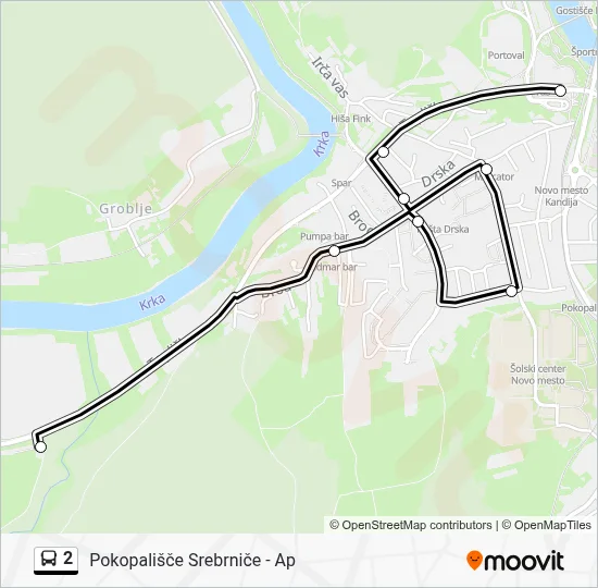 2 Bus Line Map