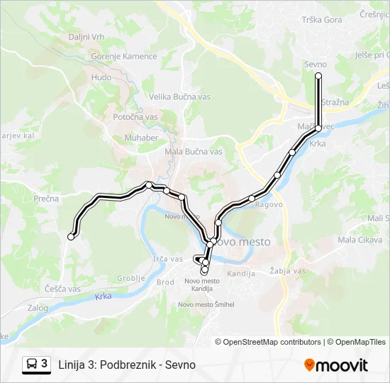 3 Bus Line Map