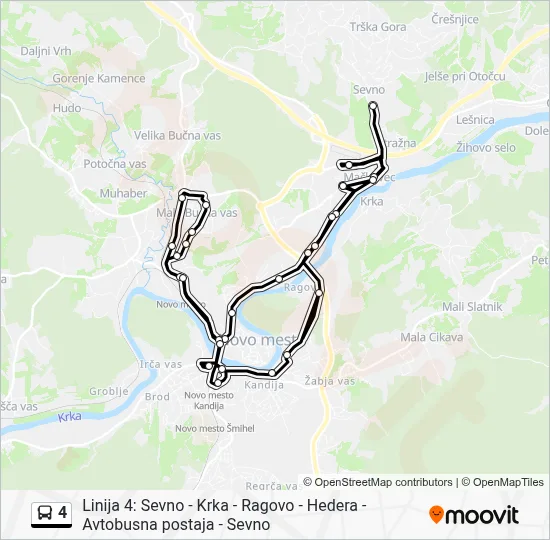 4 Bus Line Map
