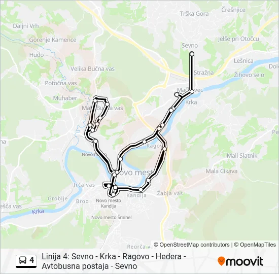 4 Bus Line Map