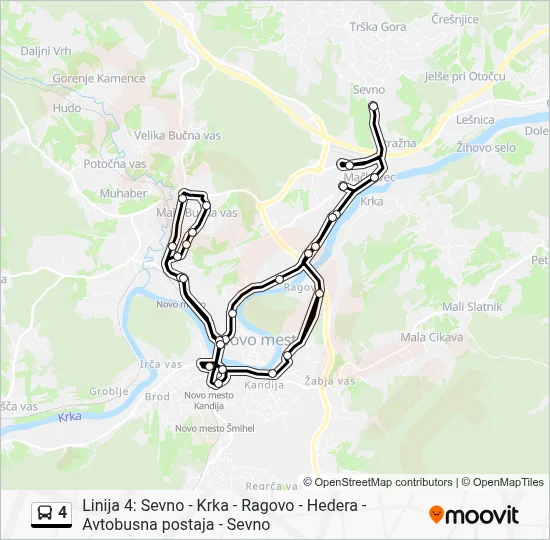 4 Bus Line Map