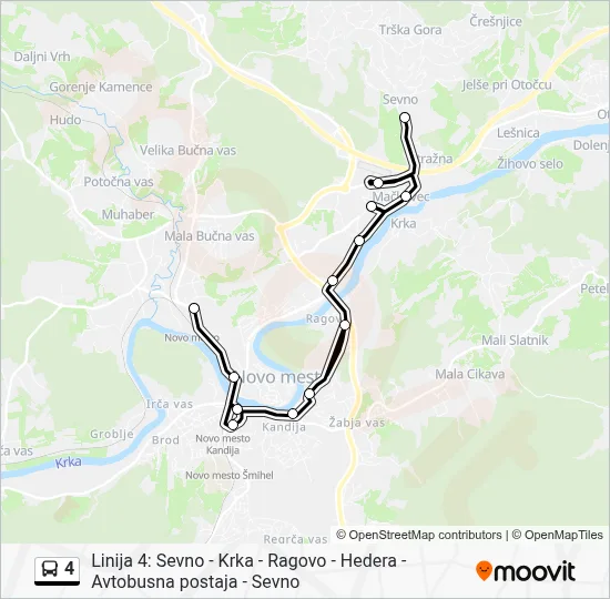 4 Bus Line Map
