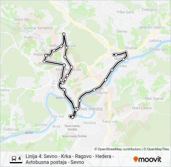 4 Bus Line Map