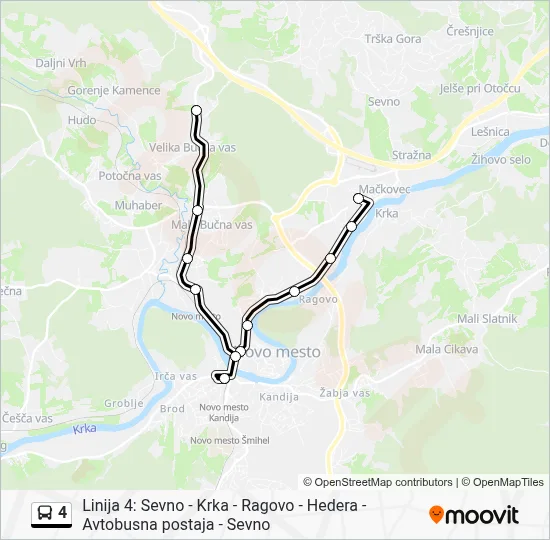 4 Bus Line Map