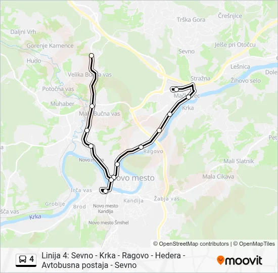 4 Bus Line Map