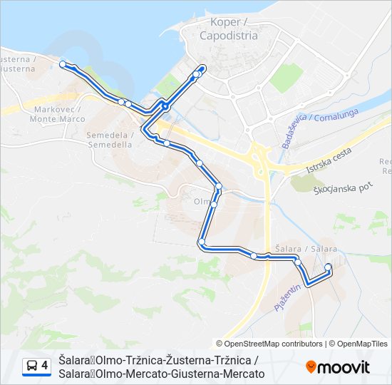 4 Bus Line Map