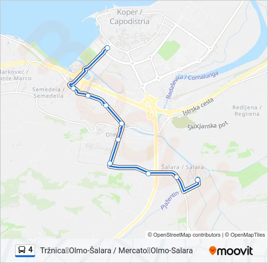 4 Bus Line Map