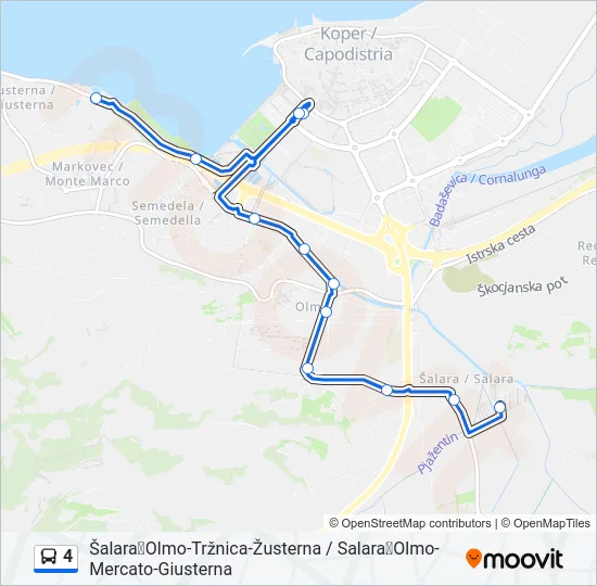 4 Bus Line Map