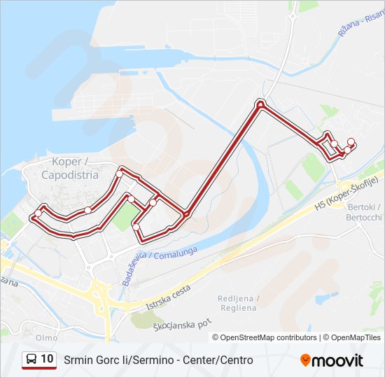 10 Bus Line Map