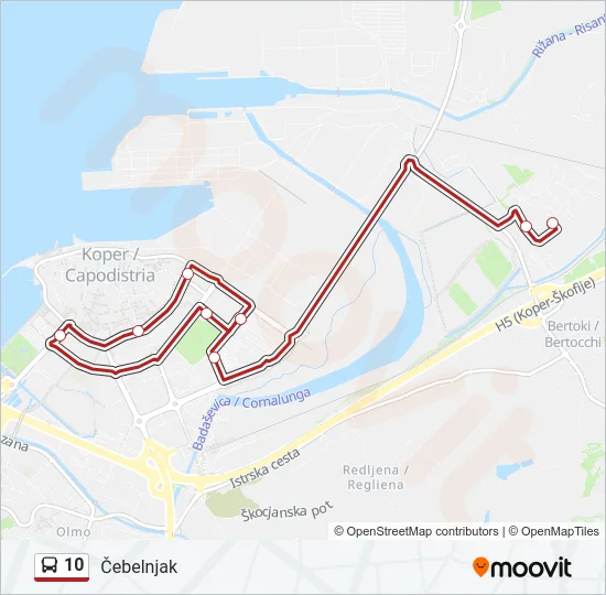 10 Bus Line Map