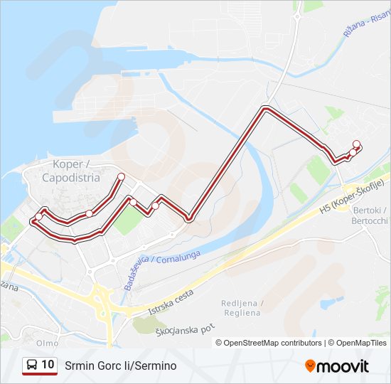 10 bus Line Map