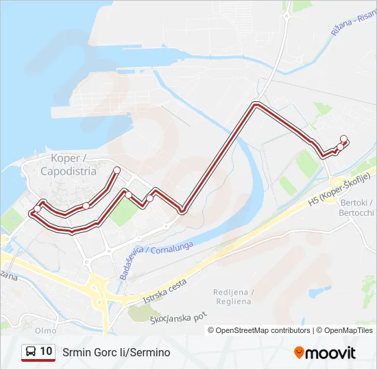 10 Bus Line Map
