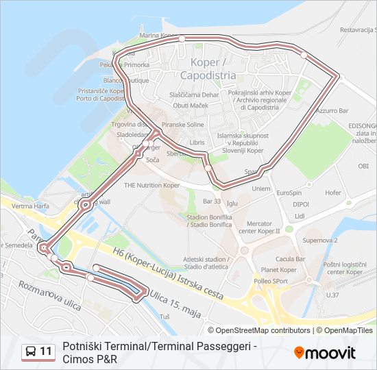 11 Bus Line Map