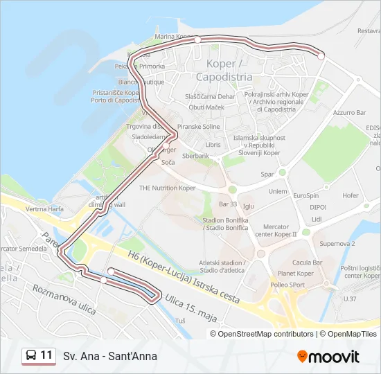 11 Bus Line Map