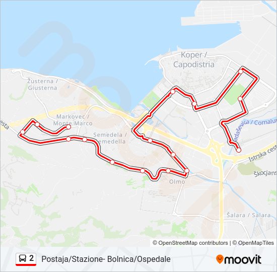 2 bus Line Map