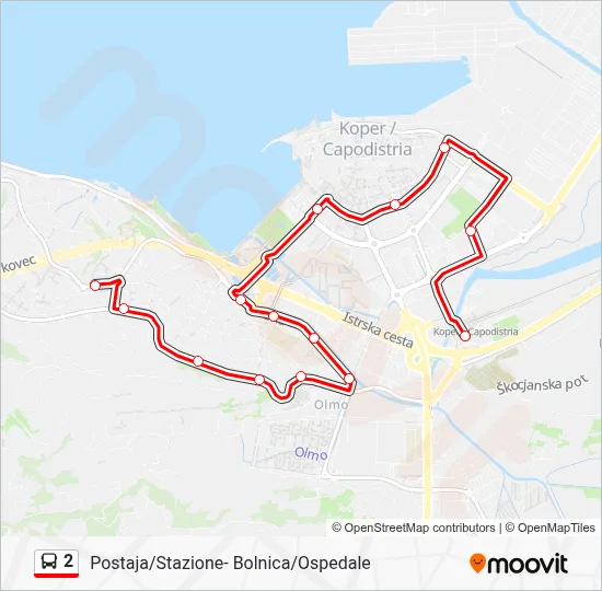 2 Bus Line Map