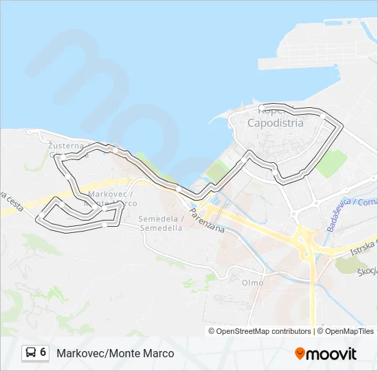6 Bus Line Map