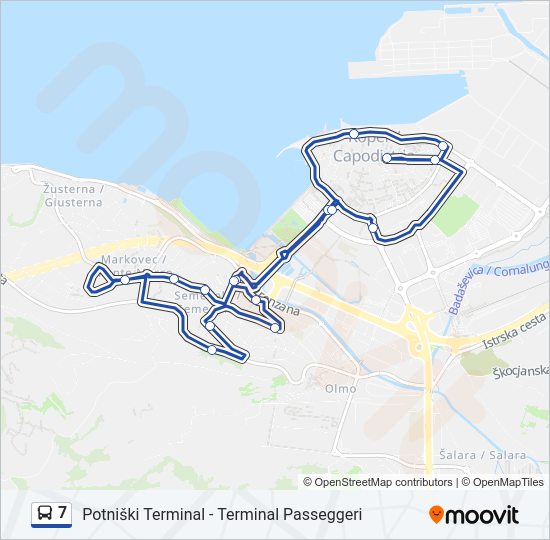 7 Bus Line Map