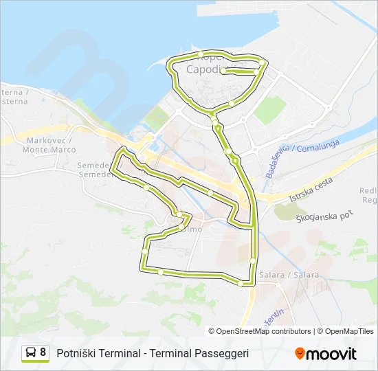 8 Bus Line Map
