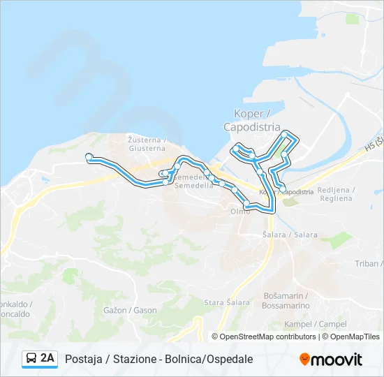2A Bus Line Map
