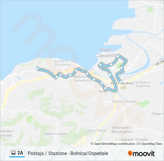 2A Bus Line Map