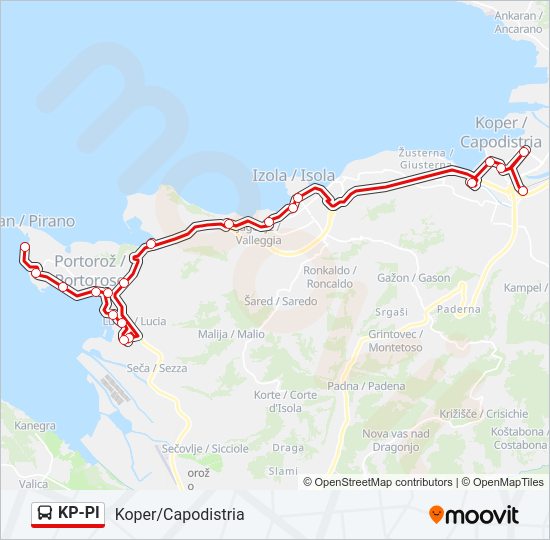 KP-PI Bus Line Map