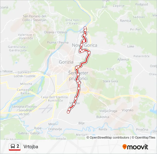 2 Bus Line Map