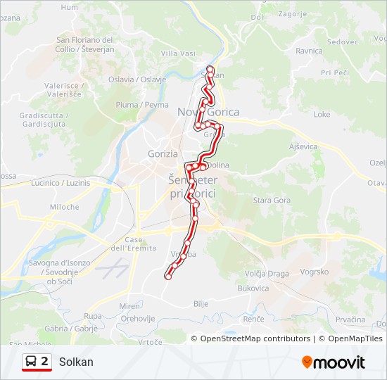 2 bus Line Map