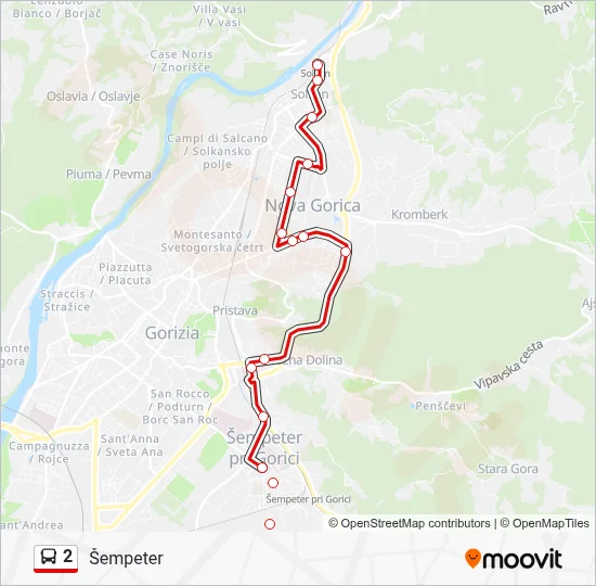 2 Bus Line Map