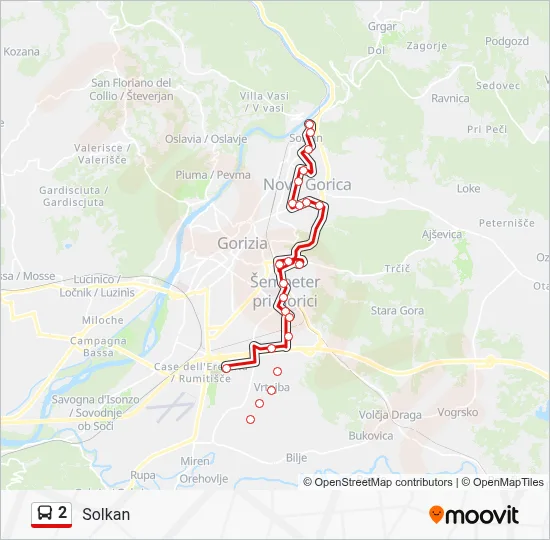 2 Bus Line Map