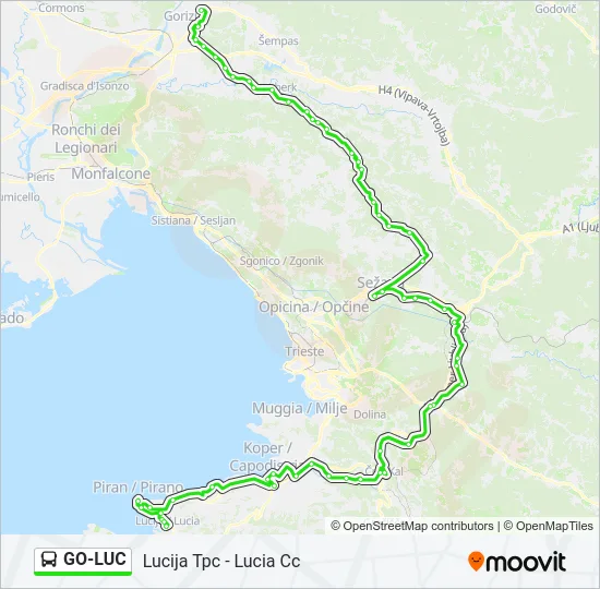 GO-LUC Bus Line Map