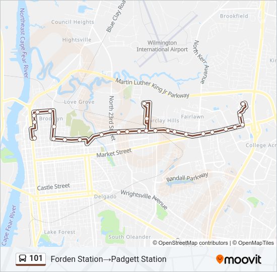 101 Bus Line Map