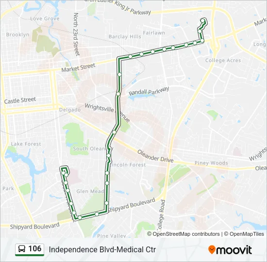 106 Bus Line Map