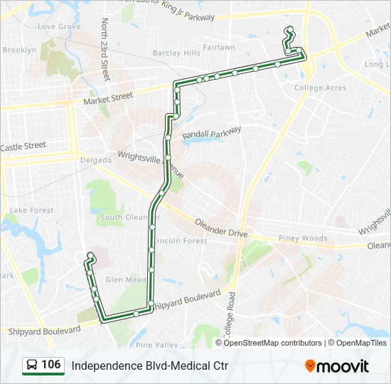106 Bus Line Map