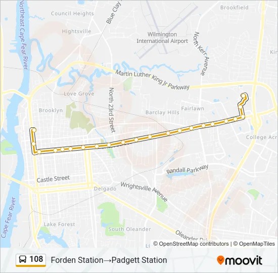 108 Bus Line Map