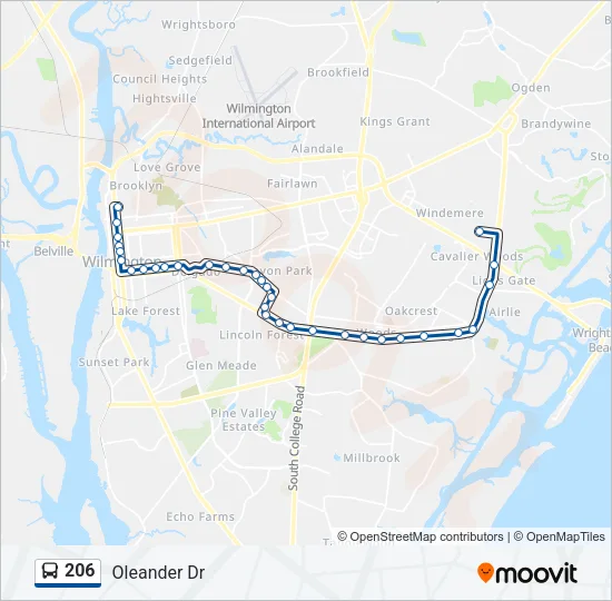 206 Bus Line Map