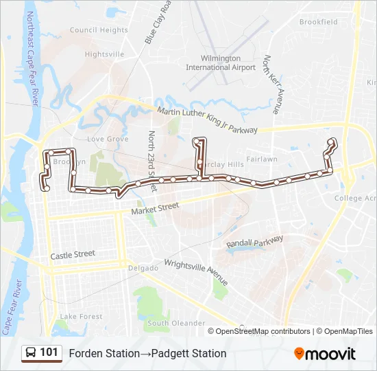 101 Bus Line Map