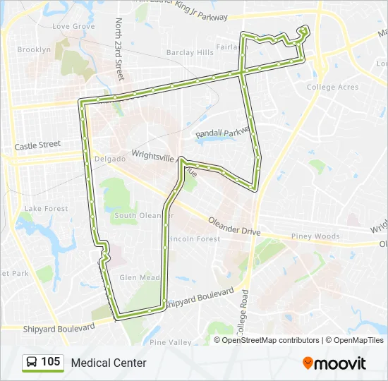 105 Bus Line Map