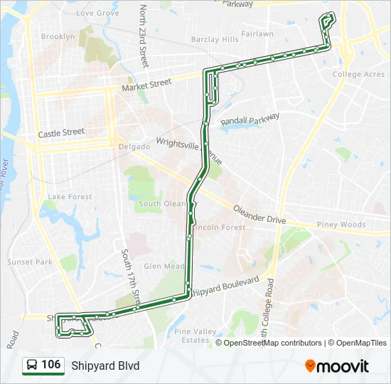 106 Bus Line Map