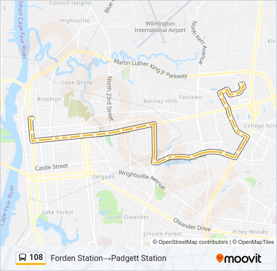 108 bus Line Map