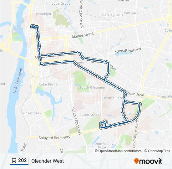 202 Bus Line Map