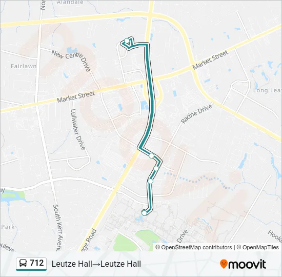 712 Bus Line Map