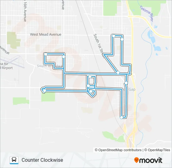 REVERSE ROUTE Bus Line Map