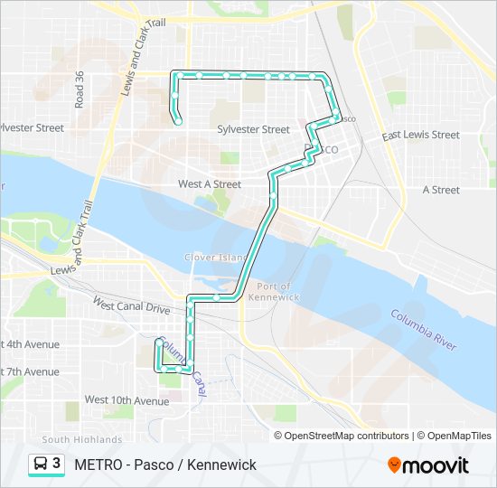 3 bus Line Map