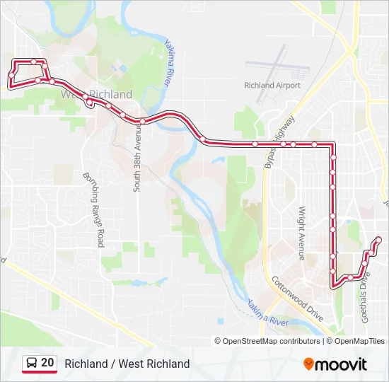 20 Bus Line Map