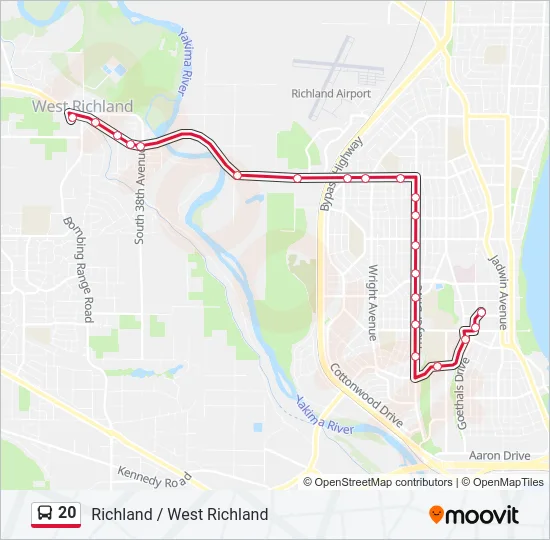20 Bus Line Map