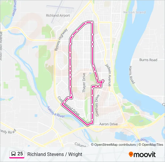 25 Bus Line Map