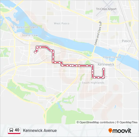 40 Bus Line Map