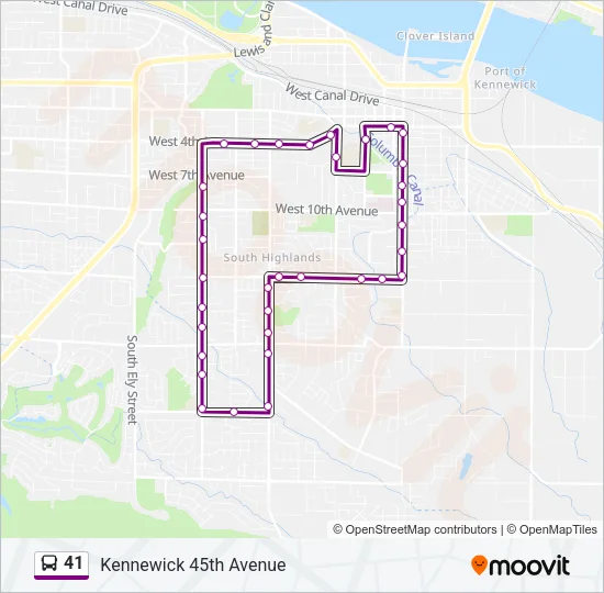 41 Bus Line Map